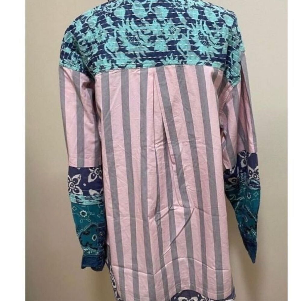 New Free  People Wild Dunes Stripe Shirt Size XS new - Picture 7 of 9